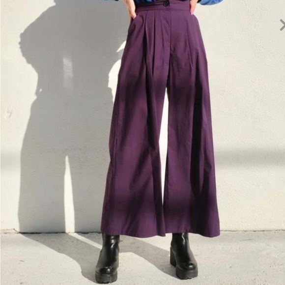 Rachel Comey Pants - ☂️Nwt Rachel Comey Coxsone pant in eggplant high waist wide leg - lightly flawed